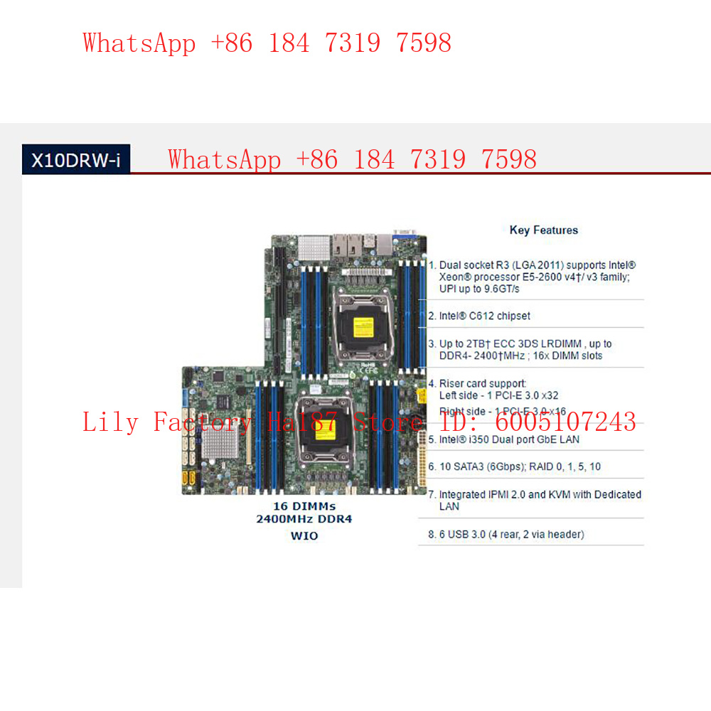 Papan C612 2011 E5-2600 16 DIM - Ddr4 2400Mhz ulasan dan harga